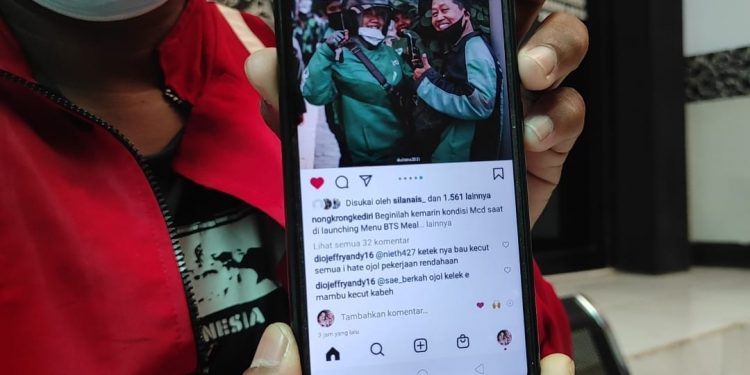 Salah satu bukti penghinaan diduga dilakukan akun @diojeffryandy (istimewa/kdr)