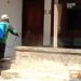 Penyemprotan disinfektan di Wilayah Desa Wonojoyo Kecamatan Gurah (Kintan Kinari Astuti)