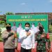Kapolres Kediri Kota AKBP Wahyudi saat meninjau serbuan vaksin bersama Forpimda Kota Kediri (Kintan Kinari Astuti)