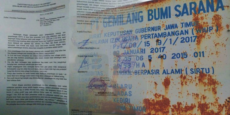 Surat pernyataan penolakan dibuat Paguyuban Masyarakat Sejahtera (istimewa)