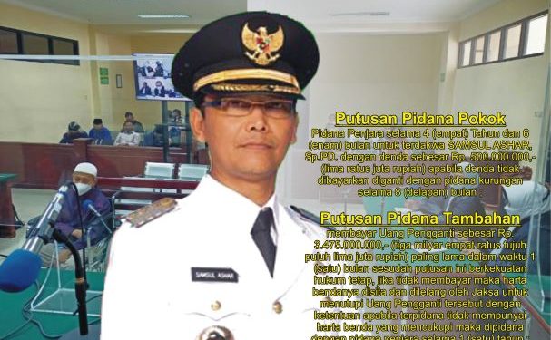 Sidang putusan di Pengadilan Tipikor Surabaya terhadap terdakwa Samsul Ashar (Penkum Kejari Kota Kediri)