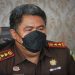 Kajari Kabupaten Kediri, Dedy Priyo Handoyo saat jumpa pers di ruang media center (Nanang Priyo Basuki)