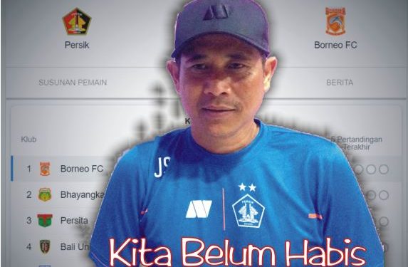 Coach Getuk menyiapkan strategi untuk mengalahkan Borneo FC (Yusril Ihsan/istimewa)