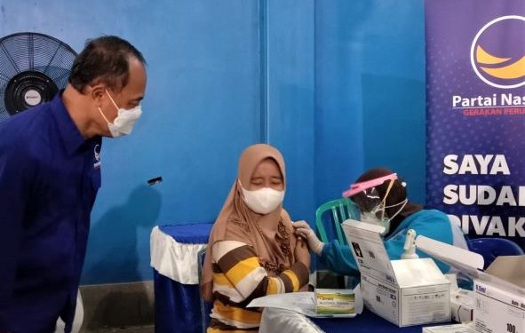 Vaksinasi digelar di Balai Desa Banyakan (Kintan Kinari Astuti)