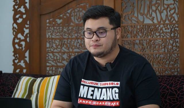 Bupati Kediri Mas Dhito saat jumpa pers secara virtual (Kominfo)