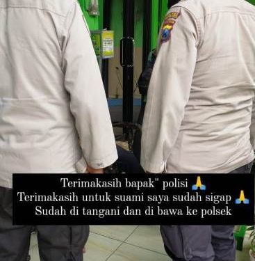 Petugas Polsek Mojoroto saat mendatangi lokasi kejadian (istimewa)
