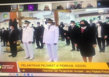 Serah terima jabatan secara virtual digelar di Pendopo Panjalu Jayati (istimewa)
