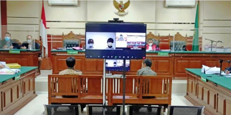 Suasana sidang di Ruang Candra Pengadilan Tipikor Pengadilan Negeri Khusus Surabaya (Penkum)