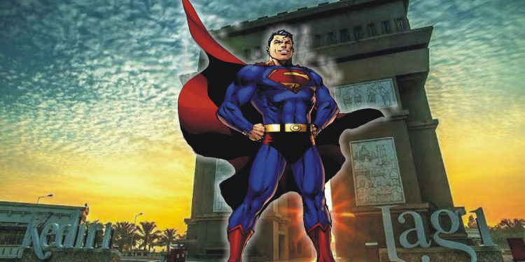 Bagaimana Superman dalam film kartun, sosok disebut genderuwo ini (kediritangguh/istimewa)