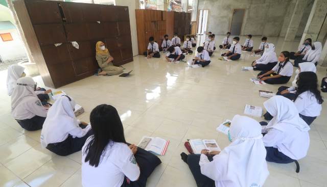 Kegiatan PTM di SMPN 1 Kota Kediri (Kominfo)