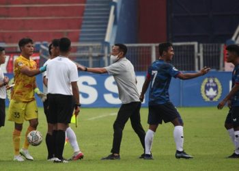 Pertandingan Persedikab melawan Serpong City di Stadion Brawijaya (Nanang Priyo Basuki)