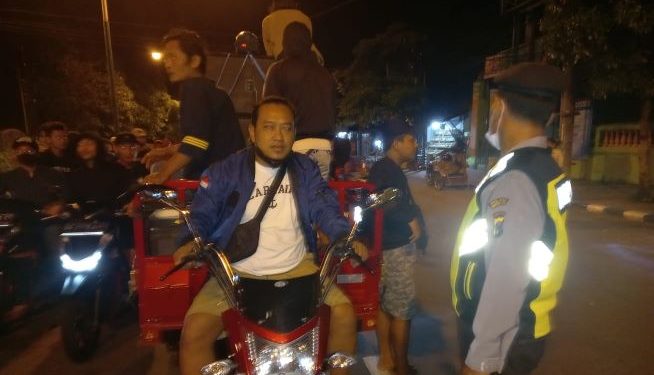 Rombongan anak muda membawa sound system beriringan terpaksa diamankan (humas)