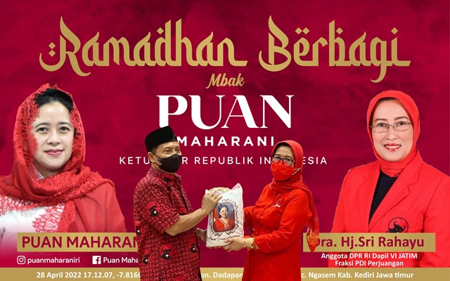 Mbak Puan Bagikan Beras 15 Ton untuk Seluruh Pengurus PDI Perjuangan di Kabupaten Kediri