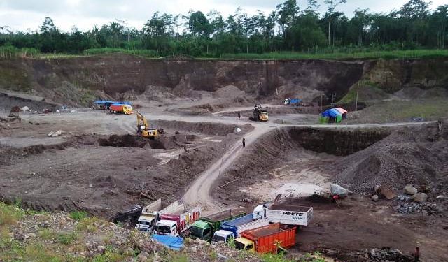 Lokasi galian milik CV Barokah Kelud terganjal tapal batas kabupaten (istimewa)
