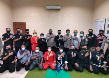 Acara sarasehanan digelar di Aula Mapolsek Kediri Kota pada Sabtu malam (humas)