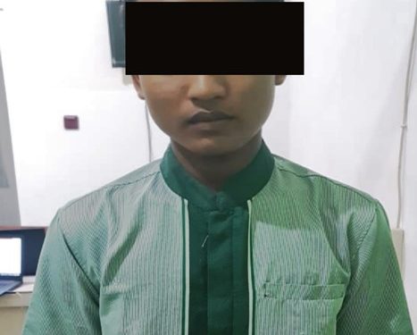 Pelaku R kini diamankan petugas (humas)