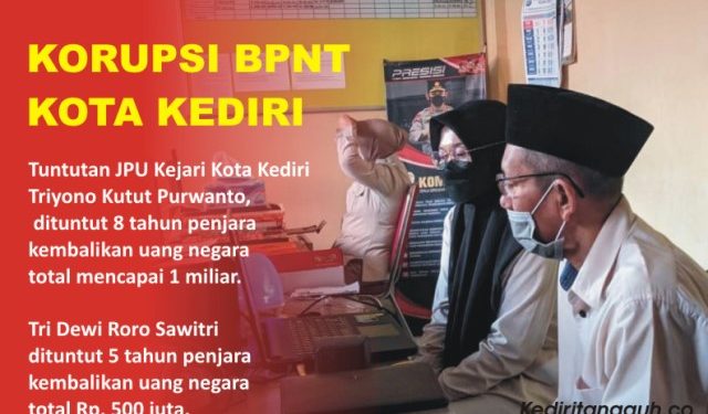 Kedua terdakwa Triyono Kutut dan Roro Sawitri mengikuti dari Ruang Khusus Polres Kediri Kota (Kintan Kinari Astuti)
