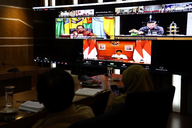 Kendalikan Harga Komoditas di Daerah, Pemkot Kediri Simak Arahan Mendagri dan Menko Marves dalam Rakornas