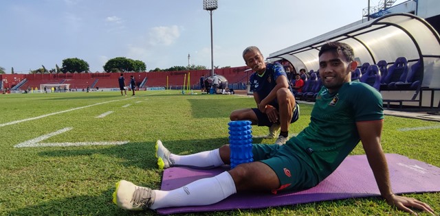 Agil Munawar harus absen saat melawan PSS Sleman (Nanang Priyo Basuki)