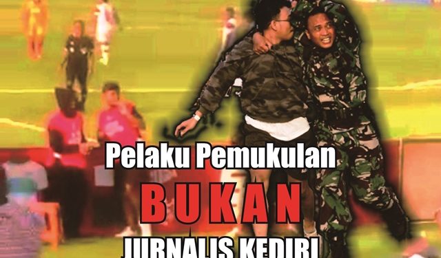 Terlihat dua orang memakai rompi pink diduga salah satunya melakukan pemukulan ke Aremania (Nanang Priyo Basuki/istimewa)