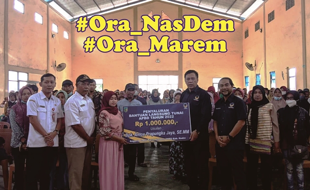 Partai NasDem Salurkan Bantuan Tunai kepada 405 Pelaku UMKM di Kabupaten Kediri