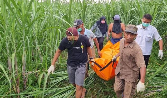 Anggota Polres Kediri saat berada di lokasi kejadian (istimewa)