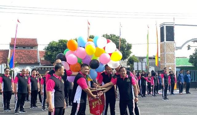 Pembukaan POR di Halaman Kejari Kabupaten Kediri (penkum)