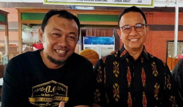 Ayub Wahyu Hidayatullah, anggota Komisi C DPRD Kota Kediri bersama Bacapres Anies Baswedan (istimewa)