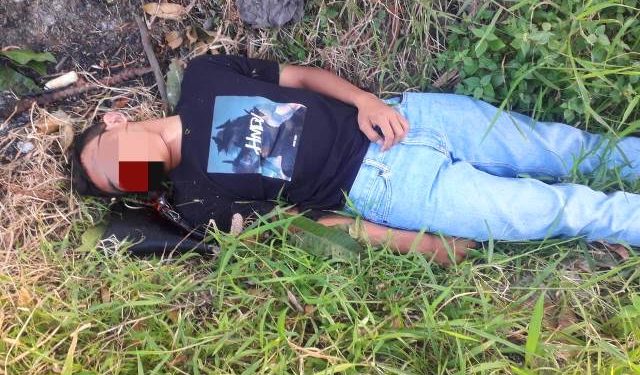 Korban saat ditemukan di lokasi kejadian (istimewa)