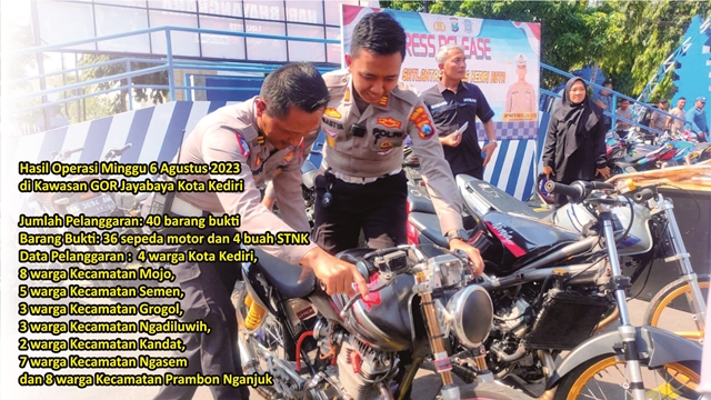 Bawah Umur Melanggar Lalu Lintas, Satlantas Polres Kediri Wajib Hadirkan Ortu Buat Surat Pernyataan