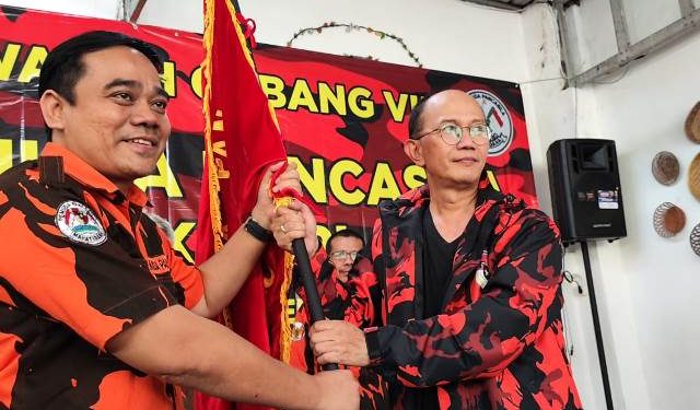 Saat pengukuhan Bang Akson sebagai Ketua DPC PP Kota Kediri (Nanang Priyo Basuki)