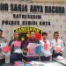 Saat jumpa pers di Mapolres Kediri Kota (Oktavian Yogi Pratama)