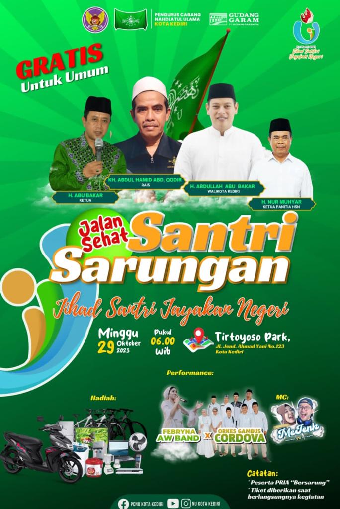 Ikuti Jalan Sehat Sarungan Digelar PCNU Kota Kediri, Berikut Tata Cara Ditetapkan Panitia Ikuti Jalan Sehat Sarungan Digelar PCNU Kota Kediri, Berikut Tata Cara Ditetapkan Panitia