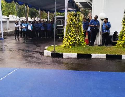 Suasana pelepasan Mas Abu di Balai Kota Kediri (istimewa/sunarto)