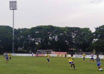 Persipro saat menggelar latihan resmi jelang laga besok (Sigit Cahya Setyawan)