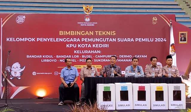Suasana Bimtek KPPS digelar KPU Kota Kediri (Sigit Cahya Setyawan)