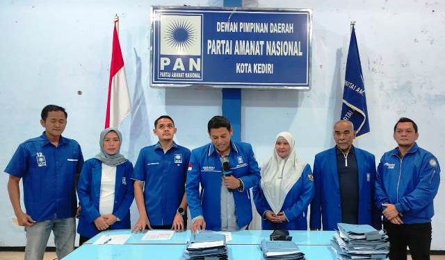 Jumpa pers Pengurus DPD PAN Kota Kediri (Nanang Priyo Basuki)