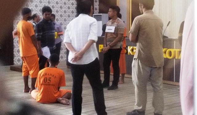 Rekontruksi digelar tertutup di Mapolres Kediri Kota (Sigit Cahya Setyawan)