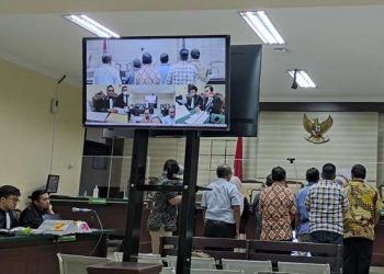 Suasana sidang di Pengadilan Tipikor Surabaya (Wildan Wahid Hasyim)