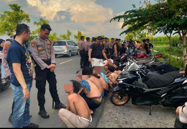 Puluhan Motor Terlibat Balap Liar di Ngadiluwih, Ditindak Tegas Pasukan Gabungan Polres Kediri