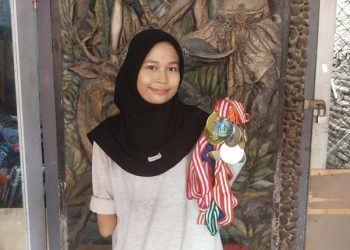 Eifie Julian Nikmah, atlet disabilitas dari Kota Kediri (Sigit Cahya Setiawan)