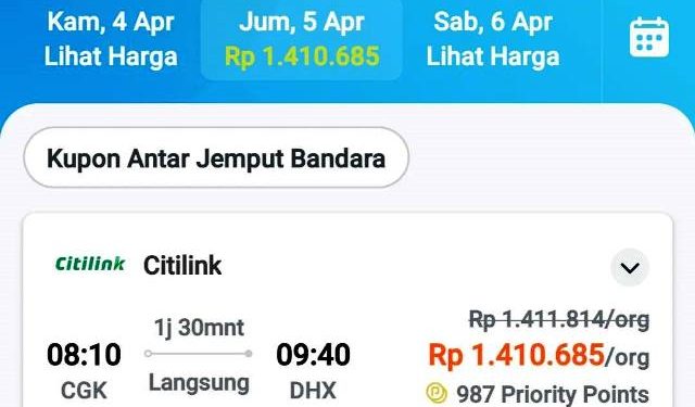 contoh tiket pesawat penerbangan perdana Jakarta - Kediri (istimewa)