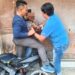 Subur saat diamankan Kapolsek Ngasem Iptu Ardian bersama anggota (istimewa)
