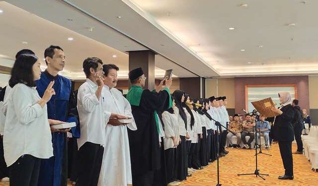 Suasana pelantikan dan pengambilan sumpah jabatan (Sigit Cahya Setiawan)