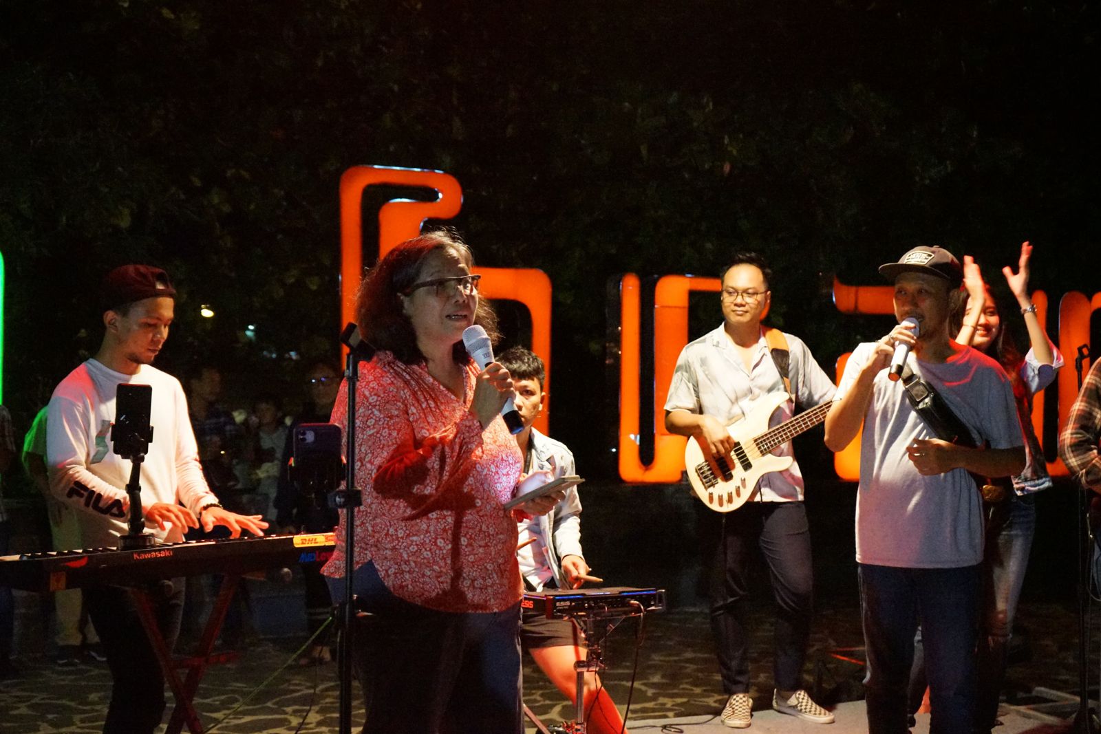 Lagu Hatimu Hatiku, Dilantunkan Pj Wali Kota Kediri dalam Gelaran Musik BrantasTic