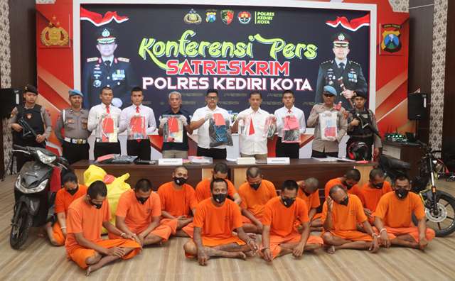 Satreskrim Polres Kediri Kota Ungkap Delapan Kasus, Diantaranya Curanmor