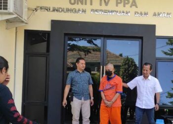 Pelaku RP diamankan di Mapolres Kediri (Wildan Wahid Hasyim)