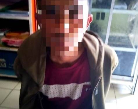 Murtado saat diamankan di lokasi kejadian (istimewa)