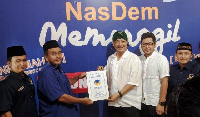 Mas Deny saat acara di Kantor DPD Partai NasDem Kabupaten Kediri (Kintan Kinari Astuti)