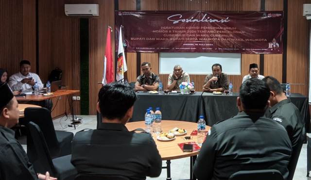 Suasana sosialisasi Peraturan PKPU digelar KPU Kabupaten Kediri (Kintan Kinari Astuti)